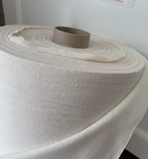 EB8028N 100m ROLL - NATURAL - 100% Cotton Woven Brushed Interfacing - Fusible 75cm wide