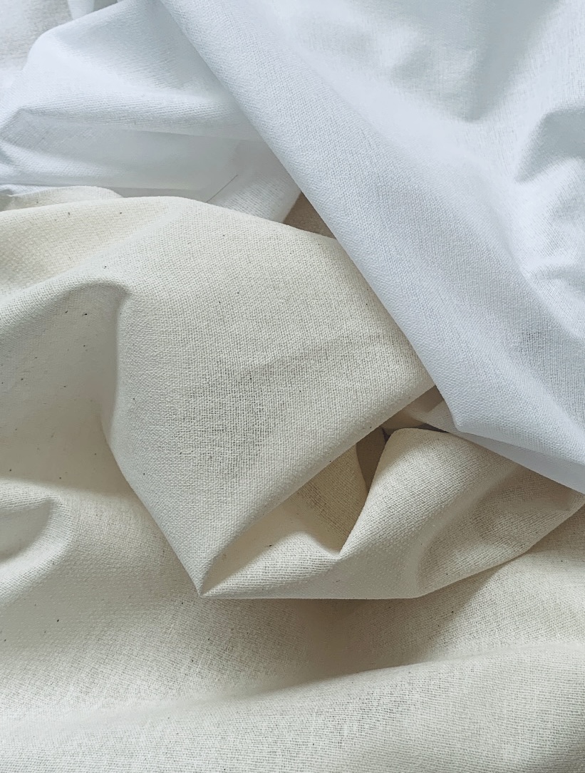 EB8028N NATURAL 100% Cotton Woven Brushed Interfacing - Fusible 75cm wide - Image 5